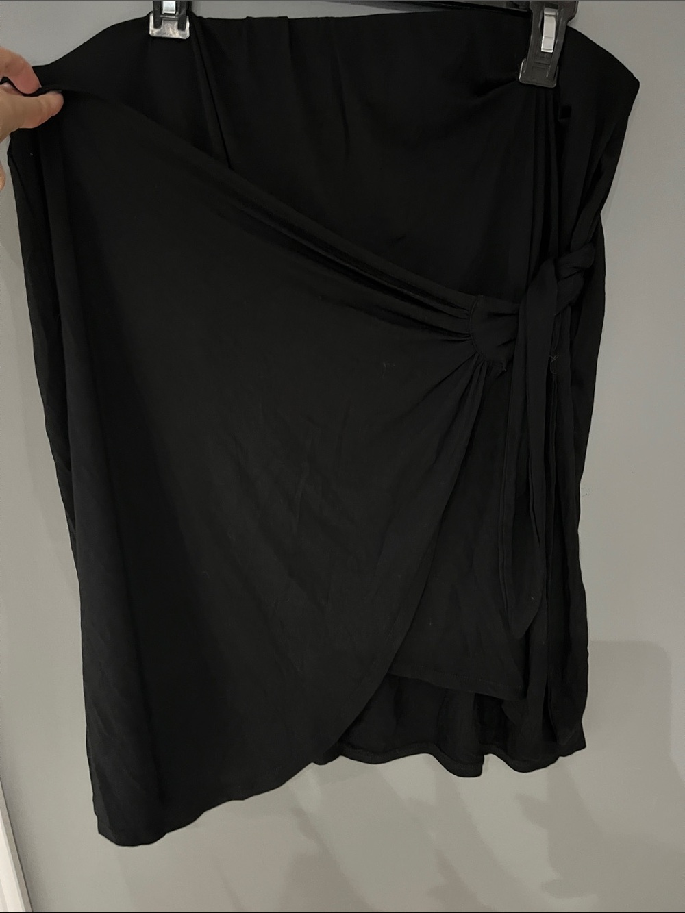 torrid Black Wrap Mini Skirt with Side Tie